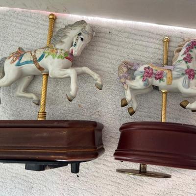 Large Carousel Horse Music Box Lot