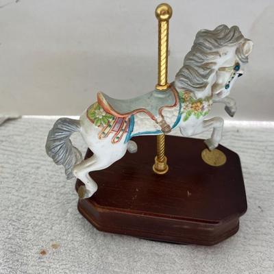Large Carousel Horse Music Box Lot