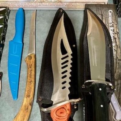 Sale Photo Thumbnail #106: Frost Cutlery, Coee River Cutlery, Tac Xtreme, Chipaway Cutlery, Whitetail Cutlery and more. Includes two sharpeners