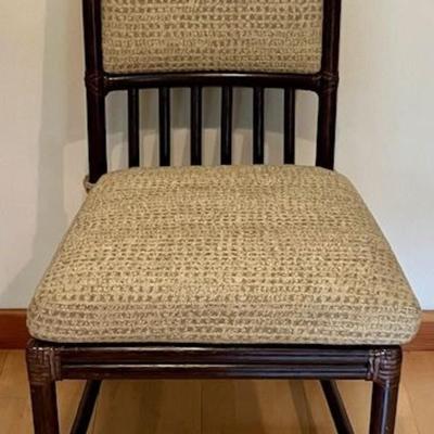 Sale Photo Thumbnail #145: Two of the chairs are captain's chairs.
Each chair measures 36 inches high and 20 inches wide.
Some minor scuffs on the bars of a few chairs, can be touched up with polish.