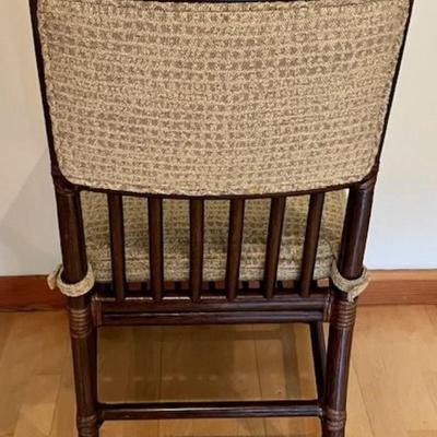 Sale Photo Thumbnail #148: Two of the chairs are captain's chairs.
Each chair measures 36 inches high and 20 inches wide.
Some minor scuffs on the bars of a few chairs, can be touched up with polish.