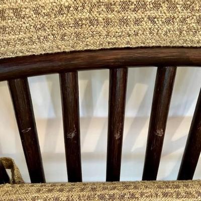Sale Photo Thumbnail #149: Two of the chairs are captain's chairs.
Each chair measures 36 inches high and 20 inches wide.
Some minor scuffs on the bars of a few chairs, can be touched up with polish.
