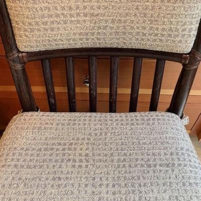 Sale Photo Thumbnail #150: Two of the chairs are captain's chairs.
Each chair measures 36 inches high and 20 inches wide.
Some minor scuffs on the bars of a few chairs, can be touched up with polish.