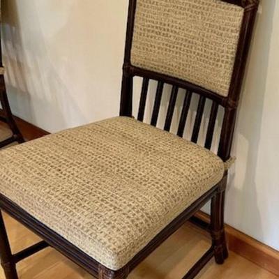 Sale Photo Thumbnail #147: Two of the chairs are captain's chairs.
Each chair measures 36 inches high and 20 inches wide.
Some minor scuffs on the bars of a few chairs, can be touched up with polish.