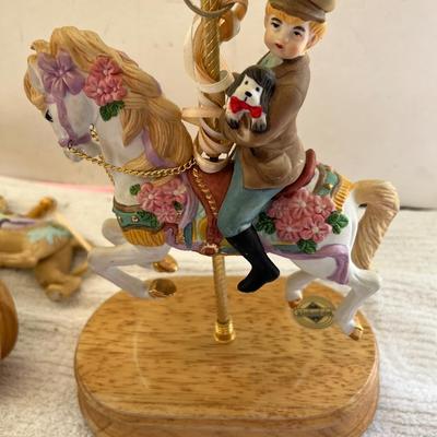Carousel Horse Music Boxes Lot