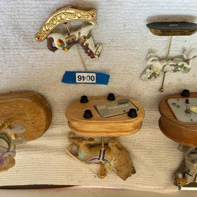 Carousel Horse Music Boxes Lot
