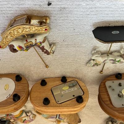 Carousel Horse Music Boxes Lot