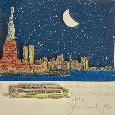 Sale Photo Thumbnail #188: 1) Trains, boats & bumps #42 of 450, measures 18" x 22"
2) Statue of Liberty # 67 of 350, measures 14" x 14"
3) New York City Memories # 120 of 450, measure 16" x 16"
 Minor wear on frames