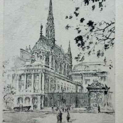 Sale Photo Thumbnail #191: Saint Chapelle in Paris.
Measures 14 inches high and 9 inches wide.