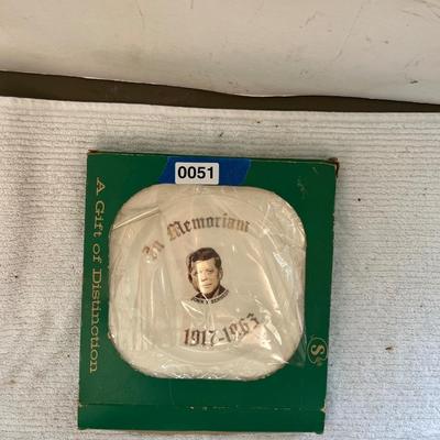 John F Kennedy Commemorative Plate