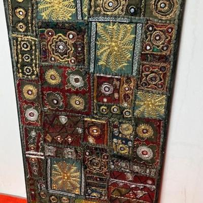 Sale Photo Thumbnail #196: Measures 30 inches high and 18 inches wide.
Some fraying. Wiring on back needs to be reattached.