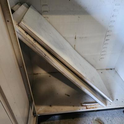 Vintage Borg Warner Metal Cabinet w 3 Shelves Today's Tune up parts