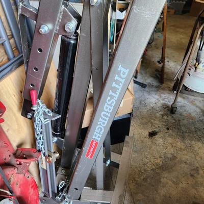 Pittsburgh Automotive 1 ton Folding Shop Crane w 2 Ton Load Leveler