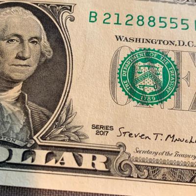 US Currency Consecutive Mint Bills $1 & $2 1960s to present