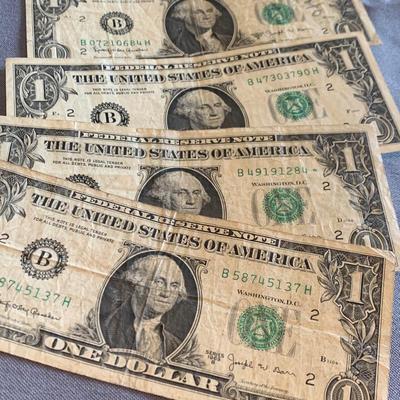 US Currency Consecutive Mint Bills $1 & $2 1960s to present