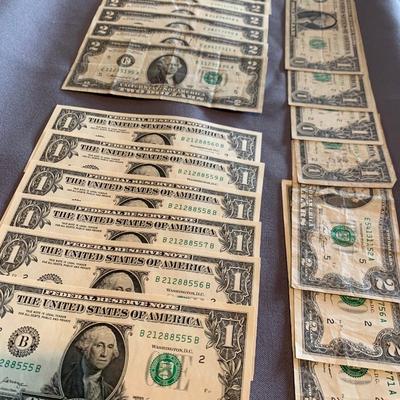US Currency Consecutive Mint Bills $1 & $2 1960s to present