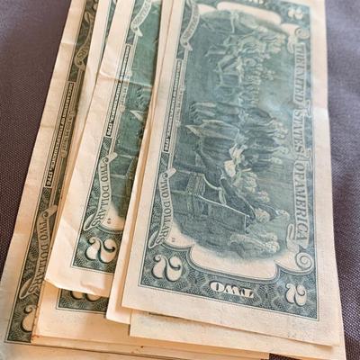 US Currency Consecutive Mint Bills $1 & $2 1960s to present