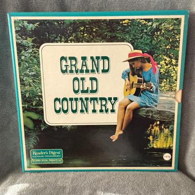 Sale Photo Thumbnail #356: "GRAND OLD COUNTRY" from Reader's Digest. 
Here are some details about this item:
Title: Grand Old Country.
Producer/Label: Reader's Digest in conjunction with Columbia Special Products.
Format: It is an 8-LP vinyl record box set.
Release Year: 1974.
Cont