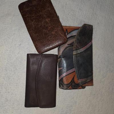 3 ladies clutches/wallets