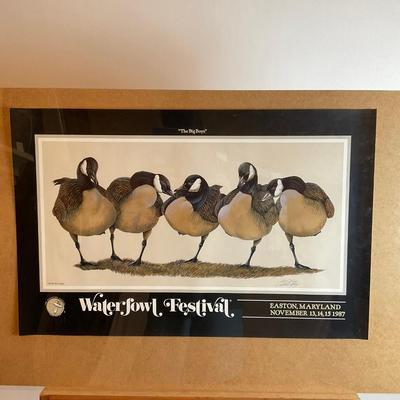 PR415 Signed Art LaMay Poster "The Big Boys" Waterfowl Festival 1987