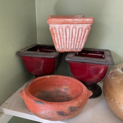 G429 Red & Brown Pots/Planters