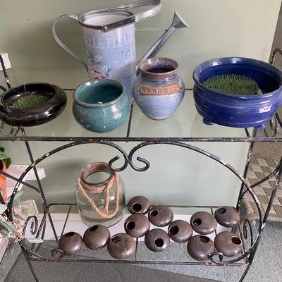 G430 Blue/Gray Pots & Watering Can