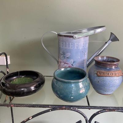 G430 Blue/Gray Pots & Watering Can