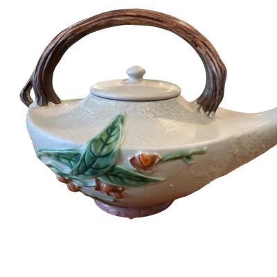 Decor - Roseville Art Pottery Vintage Teapot 871p Bittersweet Pattern