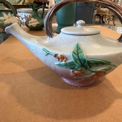 Decor - Roseville Art Pottery Vintage Teapot 871p Bittersweet Pattern