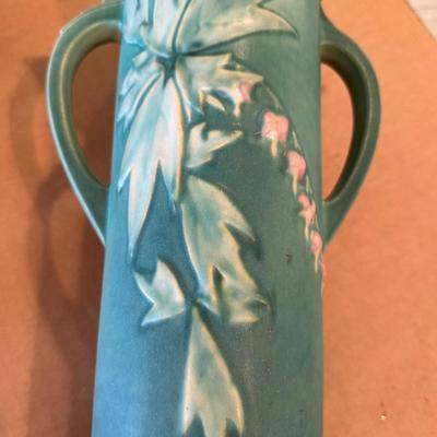 Decor - Roseville ArtPottery Bleeding Heart Floor Vase 977-18" Repaired