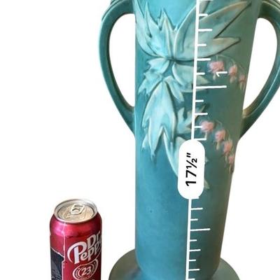 Decor - Roseville ArtPottery Bleeding Heart Floor Vase 977-18" Repaired