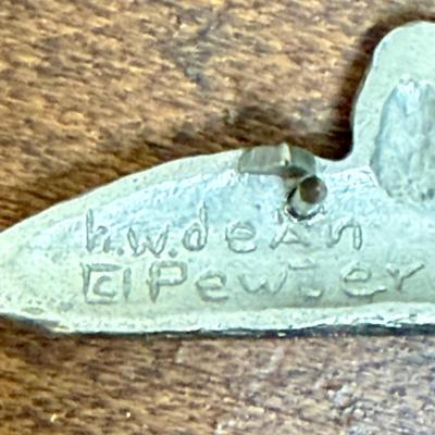 Vintage Pewter Duck Tie Tac Pin