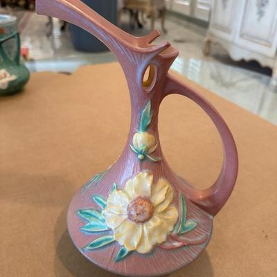 Decor - Roseville Art Pottery Peony Pattern Water Pitcher