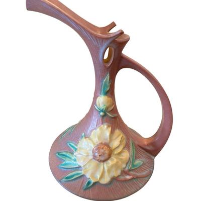 Decor - Roseville Art Pottery Peony Pattern Water Pitcher