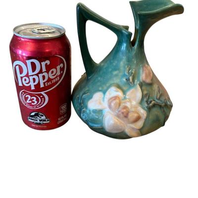 Decor - Roseville Art Pottery Magnolia Blue Ewer pitcher
