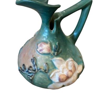 Decor - Roseville Art Pottery Magnolia Blue Ewer pitcher