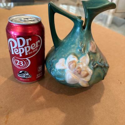 Decor - Roseville Art Pottery Magnolia Blue Ewer pitcher