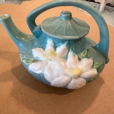 Decor - Roseville Art Pottery Clematis Teapot
