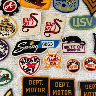 Vintage Patches Lot Skiing Snowmobiles +++