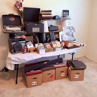 Sale Photo Thumbnail #107: Note: Table & shelving are not included. (Used for display purposes)

NO CHERRY PICKING or taking ONLY the items you want and leaving the rest! Please arrive with enough time to load. Bring boxes/any tools to assemble /dolly/people to help load/etc.
- Que