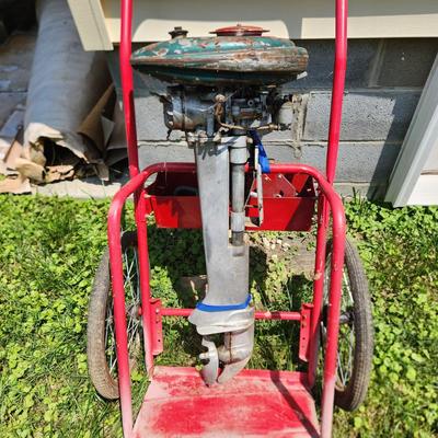 Outboard Motor Only Untested Does not include cart