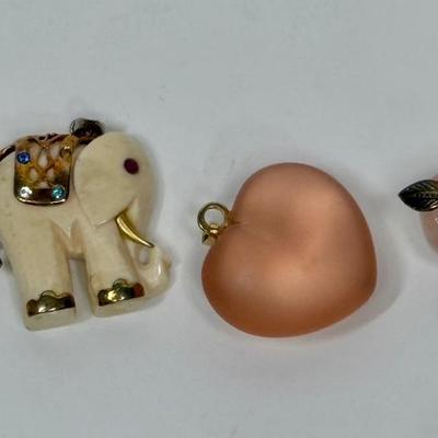 Pendant Lot #2 - elephants hearts, etc