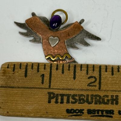 Vintage Sterling Silver Angel Pin
