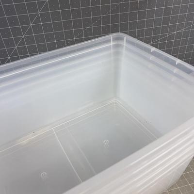 5 Clear Tubs with Lids 