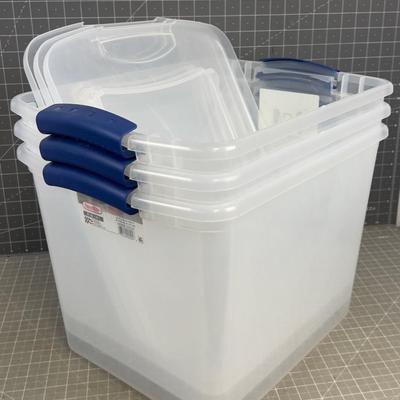 (3) 27 Quart Tubs 