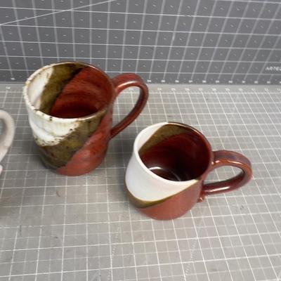 3 Studio Art Pottery Mugs 