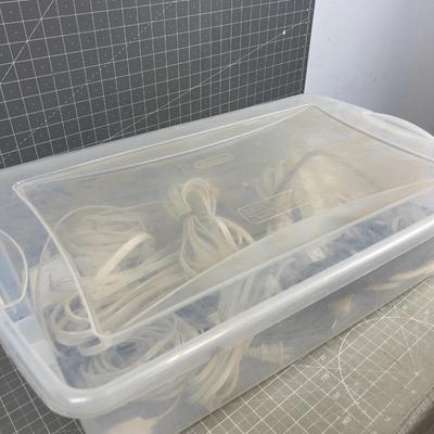 Tub of Extension Cords and Plug Bars 