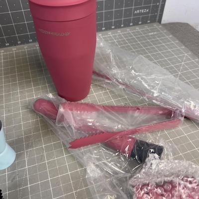 2 MIXOLOGY Bar Sets Satin Finish, Rose and Mint 