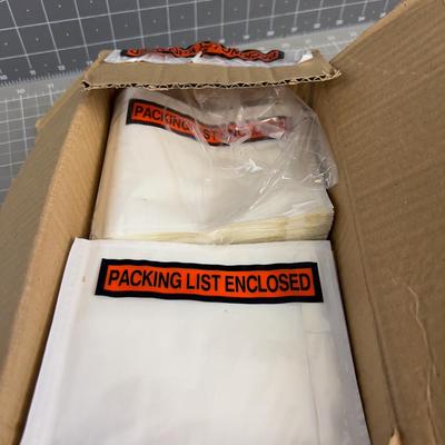 Mostly Full box of Packing List Clear Envelopes 