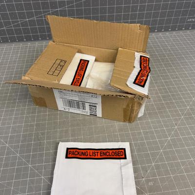 Mostly Full box of Packing List Clear Envelopes 